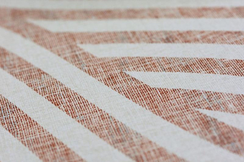 Tapetes ar līnijām un tekstila faktūru, bēša un sarkana, RASCH 2540045 RASCH