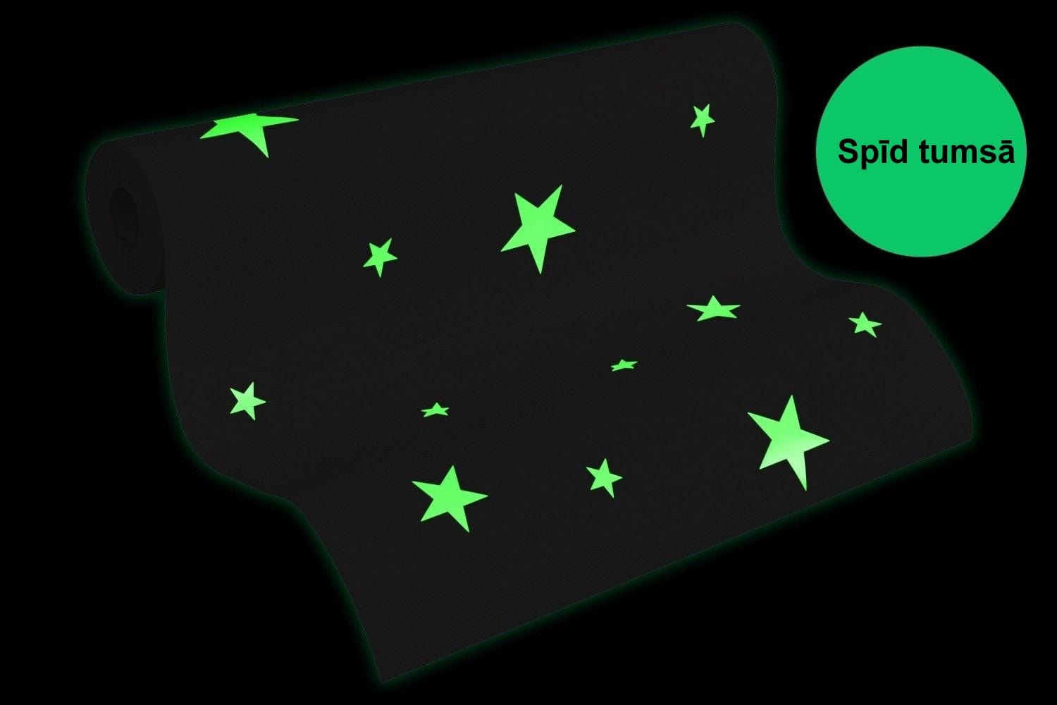 Tapetes ar luminiscējošām zvaigznēm - baltas AS 324401 AS Creation
