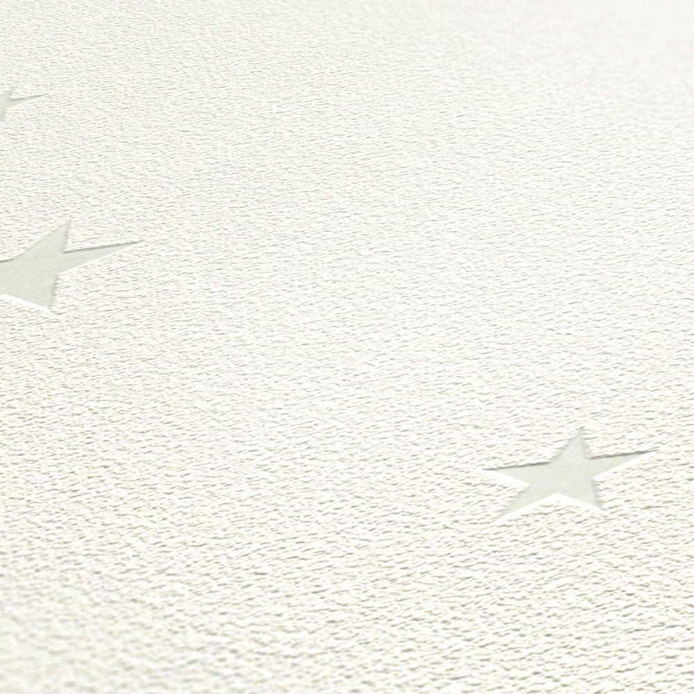 Tapetes ar luminiscējošām zvaigznēm - baltas AS 324401 AS Creation