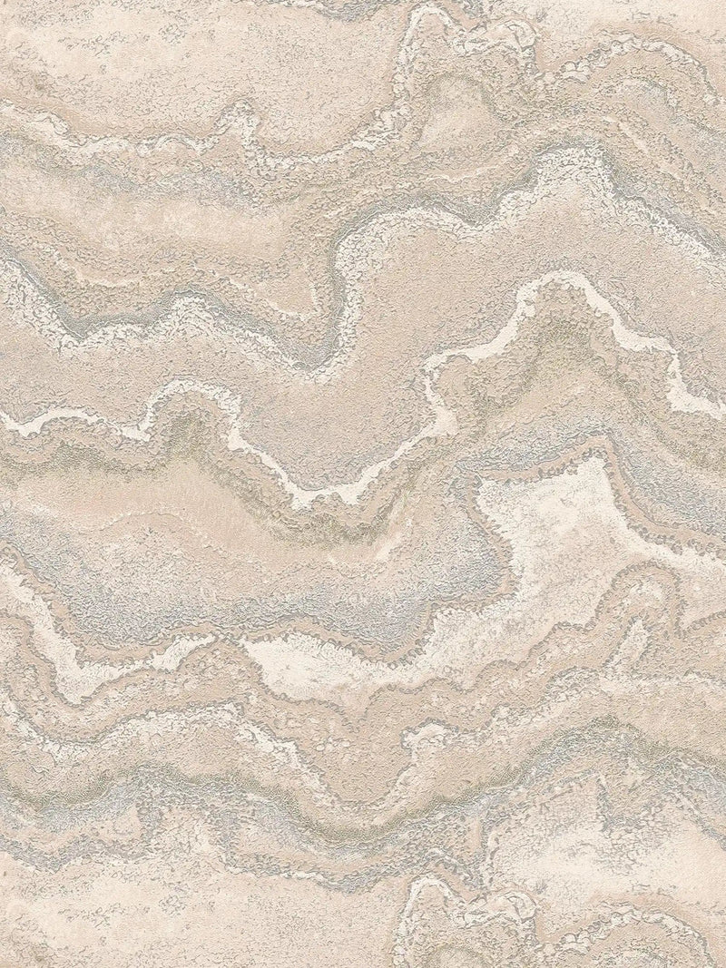 Marmorikuvioinen tapetti - beige, 1406464 AS Creation