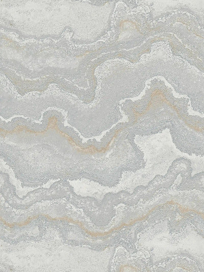 Tapetes ar marmora rakstu - pelēkā un zelta krāsā, 1406463 AS Creation