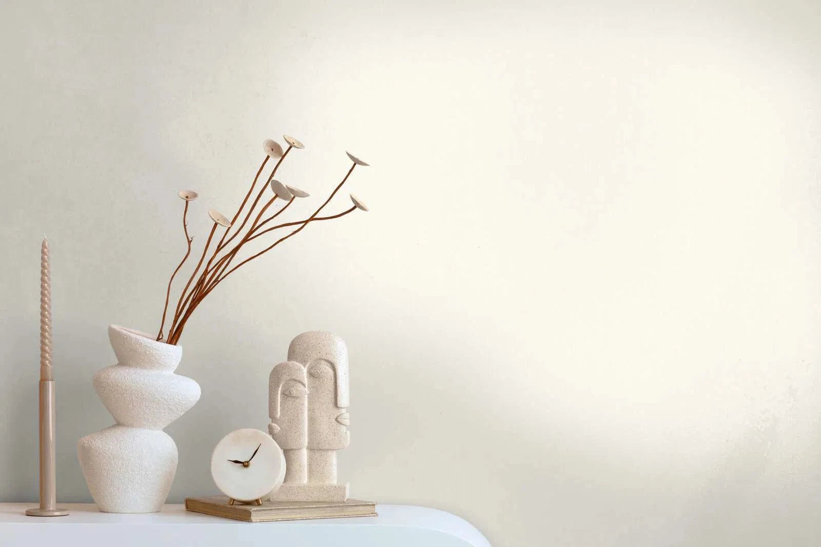 Baltas/ krēmkrāsas tapetes ar tekstila efektu vieglai noskaņai, 363791 AS Creation