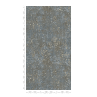 Wallpaper with metal accents - brown, blue, gold, 1406635 AS Creation