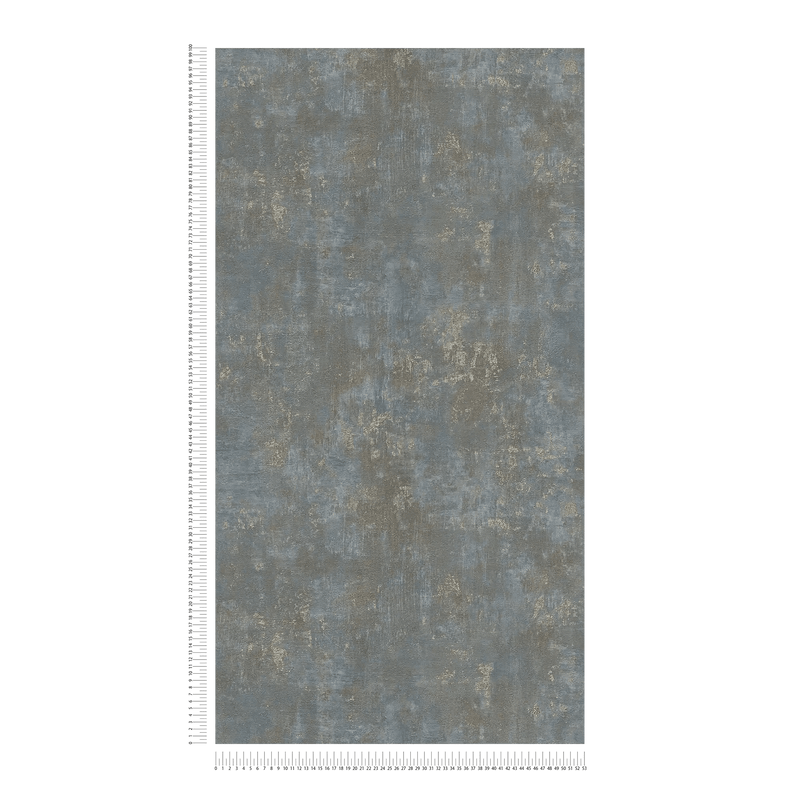 Wallpaper with metal accents - brown, blue, gold, 1406635 AS Creation