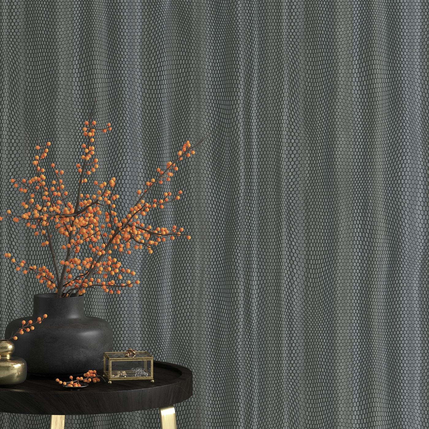 Tapetes ar modernu 3D grafisku rakstu melnā krāsā, Erismann - 3754427 Erismann