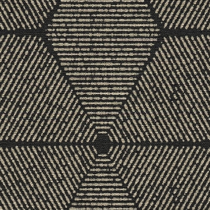 Tapetes viesistabai ar nedaudz spīdīgu rakstu, melna, zelta, 1373400 AS Creation