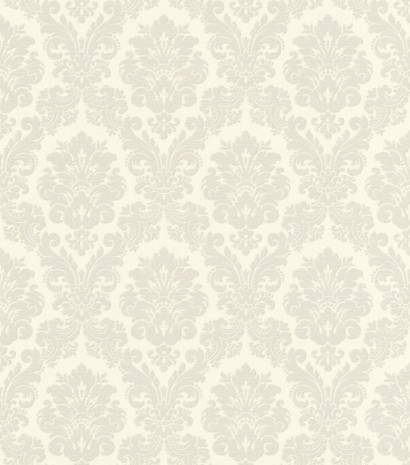 Baroque wallpaper in white, RASCH, 2132227 AS Creation