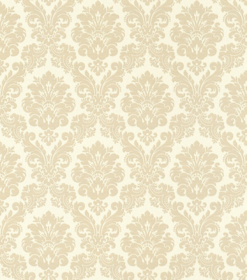 Barokki tapetti: beige, kulta, RASCH, 2132236 AS Creation