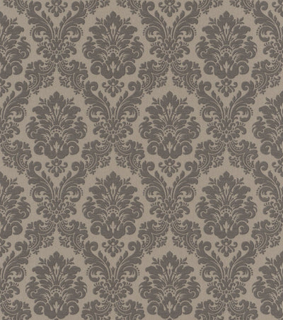 Baroque wallpaper: grey, brown, RASCH, 2132275 RASCH