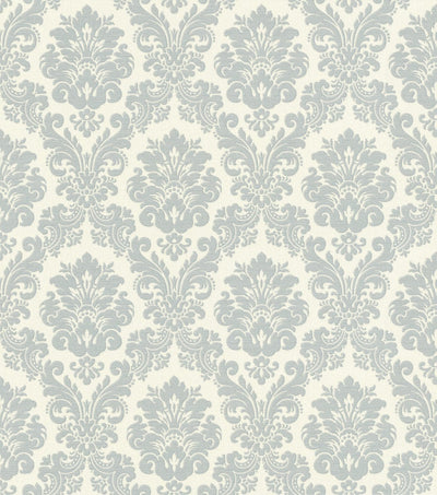 Baroque wallpaper: blue, white, RASCH, 2132245 AS Creation