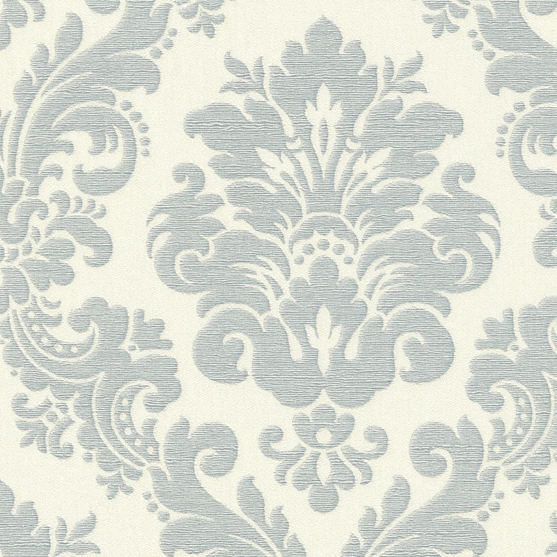 Baroque wallpaper: blue, white, RASCH, 2132245 AS Creation