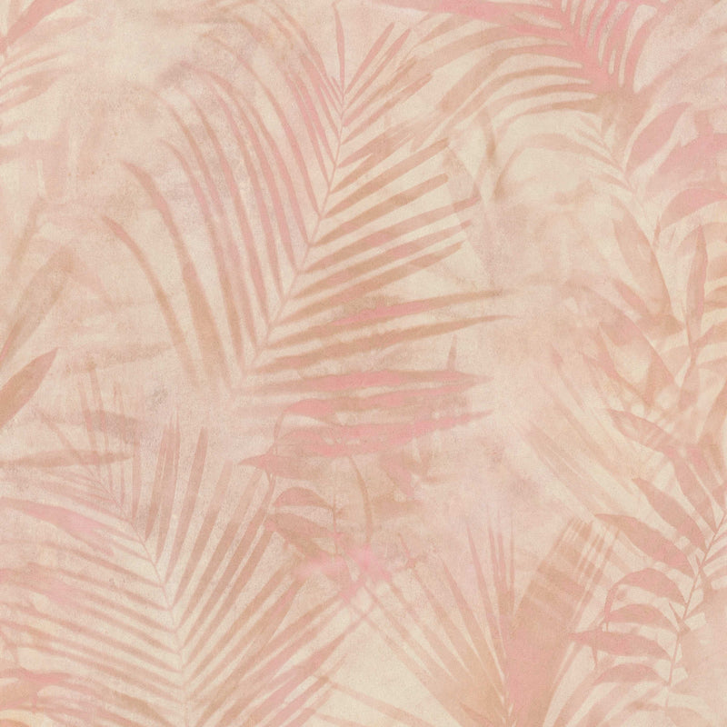 Wallpaper with palm leaves in pink, matt, 1332542 AS Creation