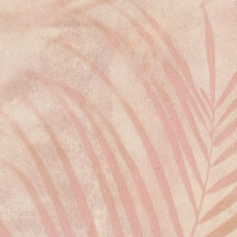 Wallpaper with palm leaves in pink, matt, 1332542 AS Creation