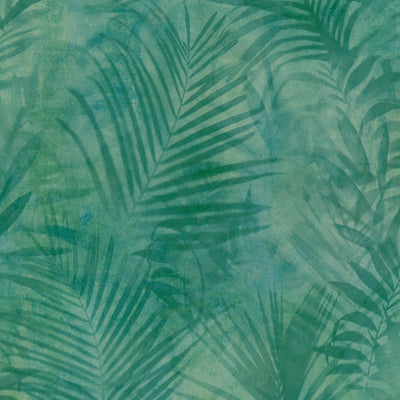 Wallpaper with palm leaves in dark green, matt,1332540 AS Creation