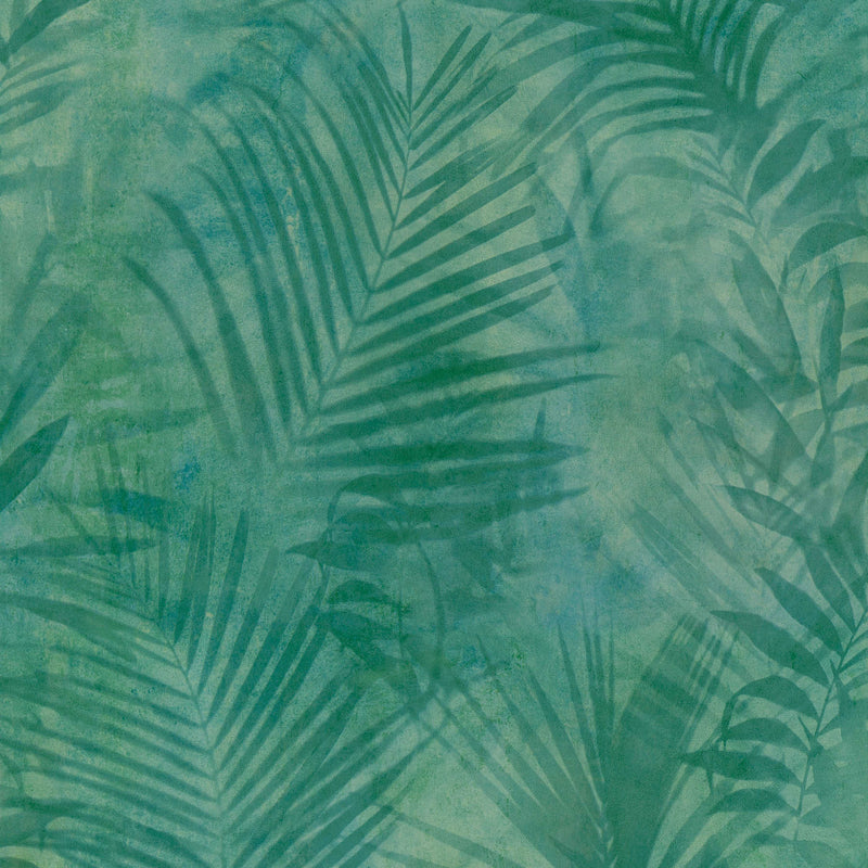 Обои с пальмовыми листьями темно-зеленого цвета, матовые,1332540 AS Creation