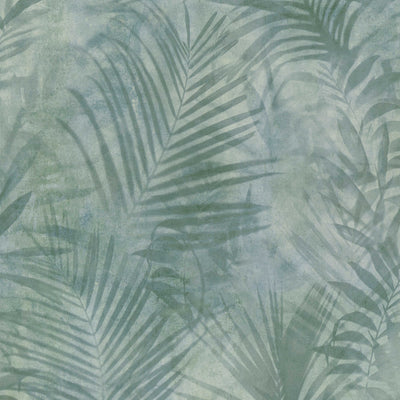 Обои с пальмовыми листьями зеленого цвета, матовые, 1332537 AS Creation
