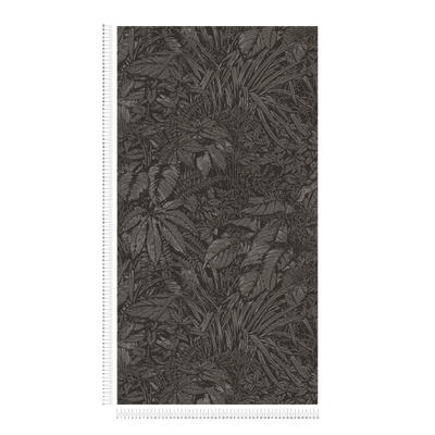 Wallpaper with palm leaf pattern in black, 1404526 AS Creation