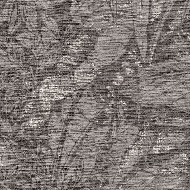 Tamsių atspalvių tapetai su palmių lapų raštu, 1404527 AS Creation