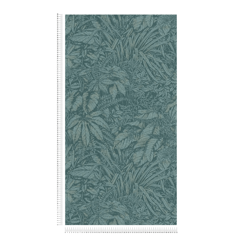 Tapetes ar palmu lapu rakstu zilā krāsā, 1404523 AS Creation