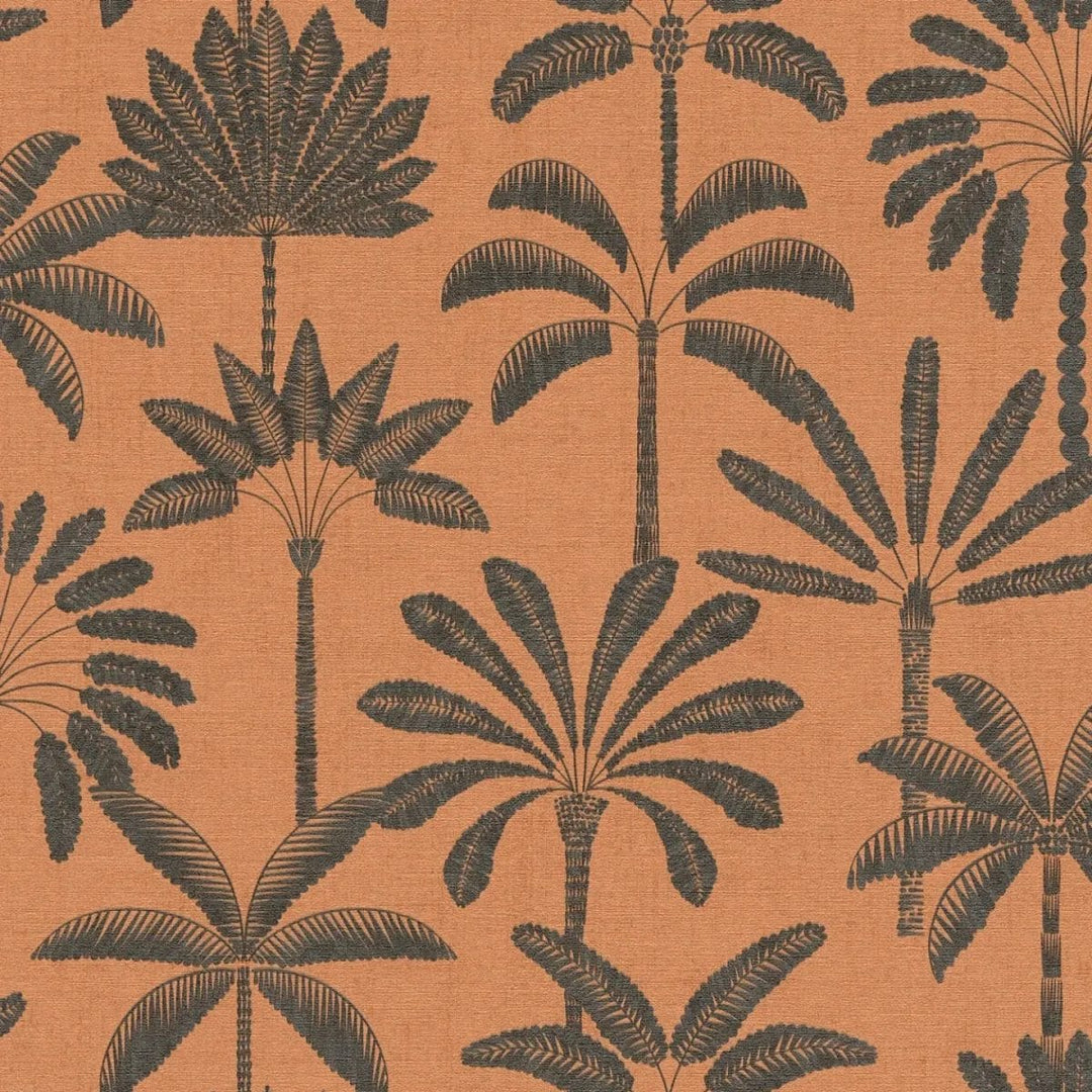 Bēšas/Oranžas Palmu Lapu Tapetes (3012121) AS Creation