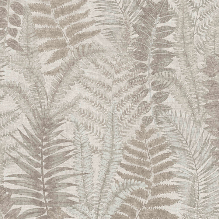 Tapetes ar papardes lapām, matētas: bēša, taupe, krēma, 393475 AS Creation