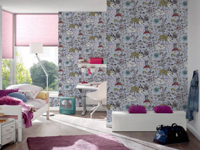 Fairy-tale wallpaper in grey 1350422 Without PVC AS Creation