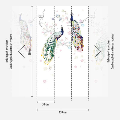 Tapeet valge taustaga, 1367743, 1,59 m x 2,80 m (muster). AS Creation