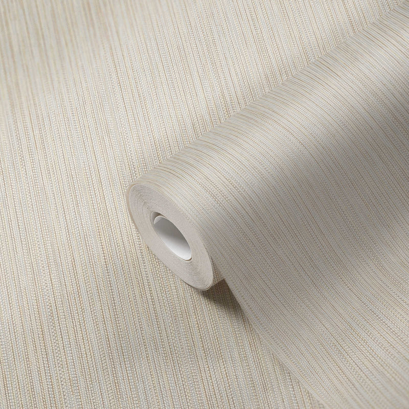 Wallpaper with braided fabric structure in light beige, 1364752 AS Creation