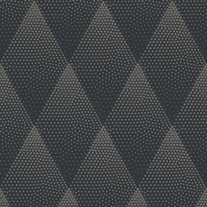 Wallpapers with dot pattern with glitter effect, black and gold