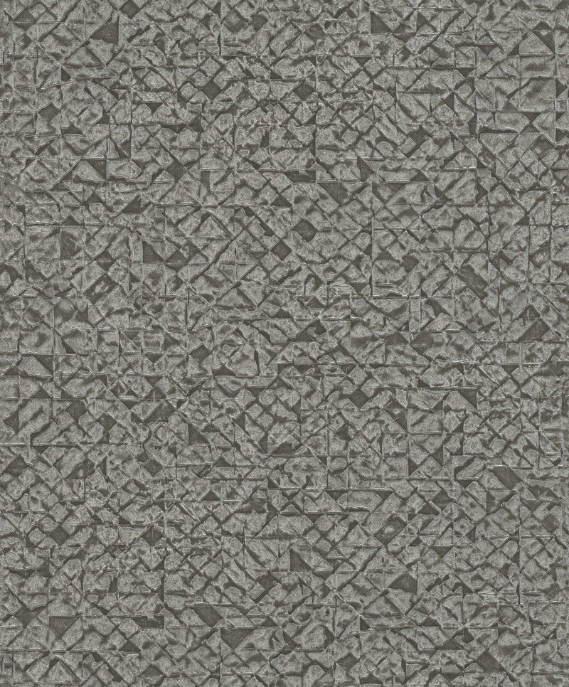 Tapetes ar rakstu Āfrikas stilā melna un sudrabā krāsā, 2537546 RASCH