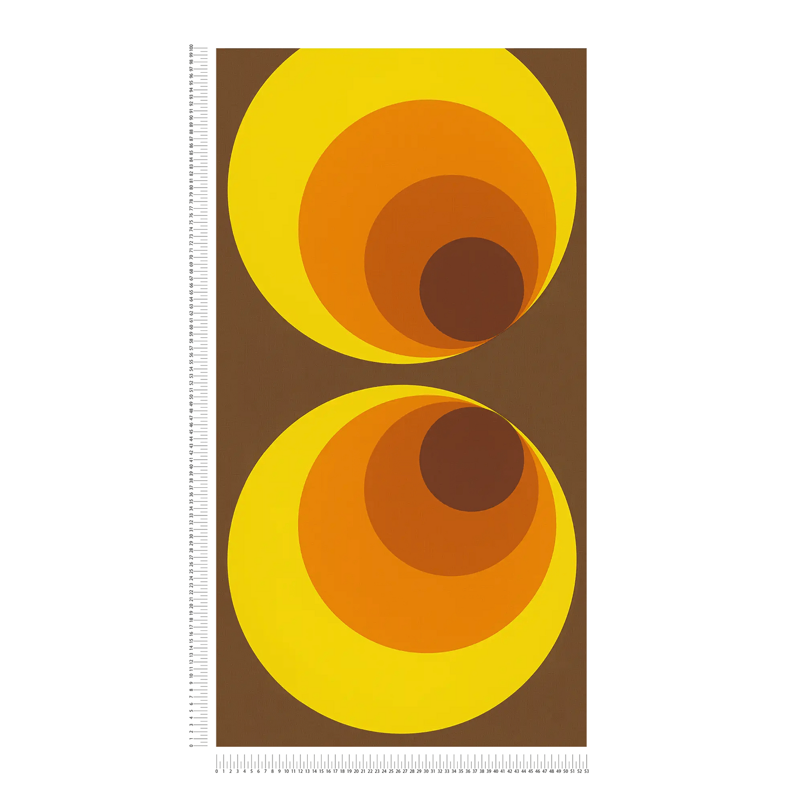 Tapetes ar retro dizainu - brūna, dzeltena, oranža - 2531600 - pirkt AS Creation