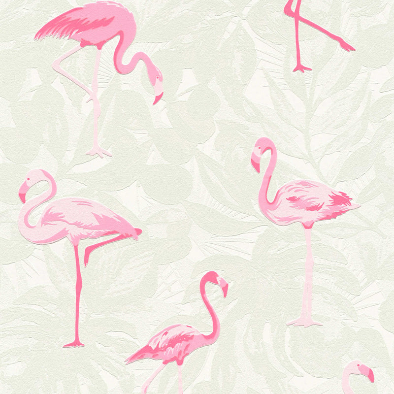 Tapetes ar rozā flamingo 359801 AS Creation