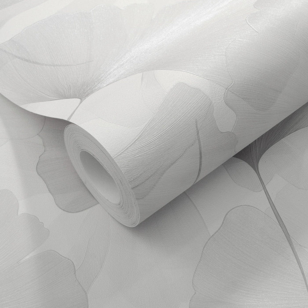 ERISMANN tapetes 3774767: Ginkgo lapas, pelēka Erismann