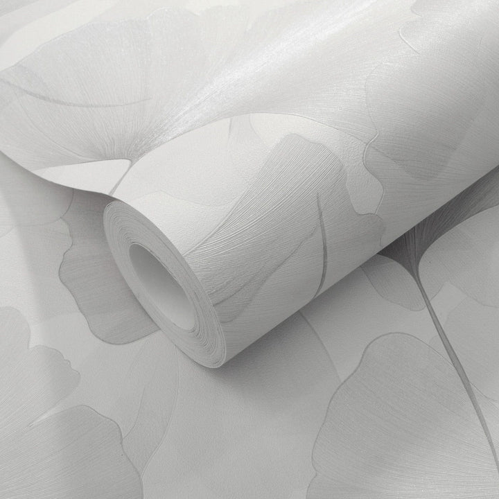 ERISMANN tapetes 3774767: Ginkgo lapas, pelēka Erismann
