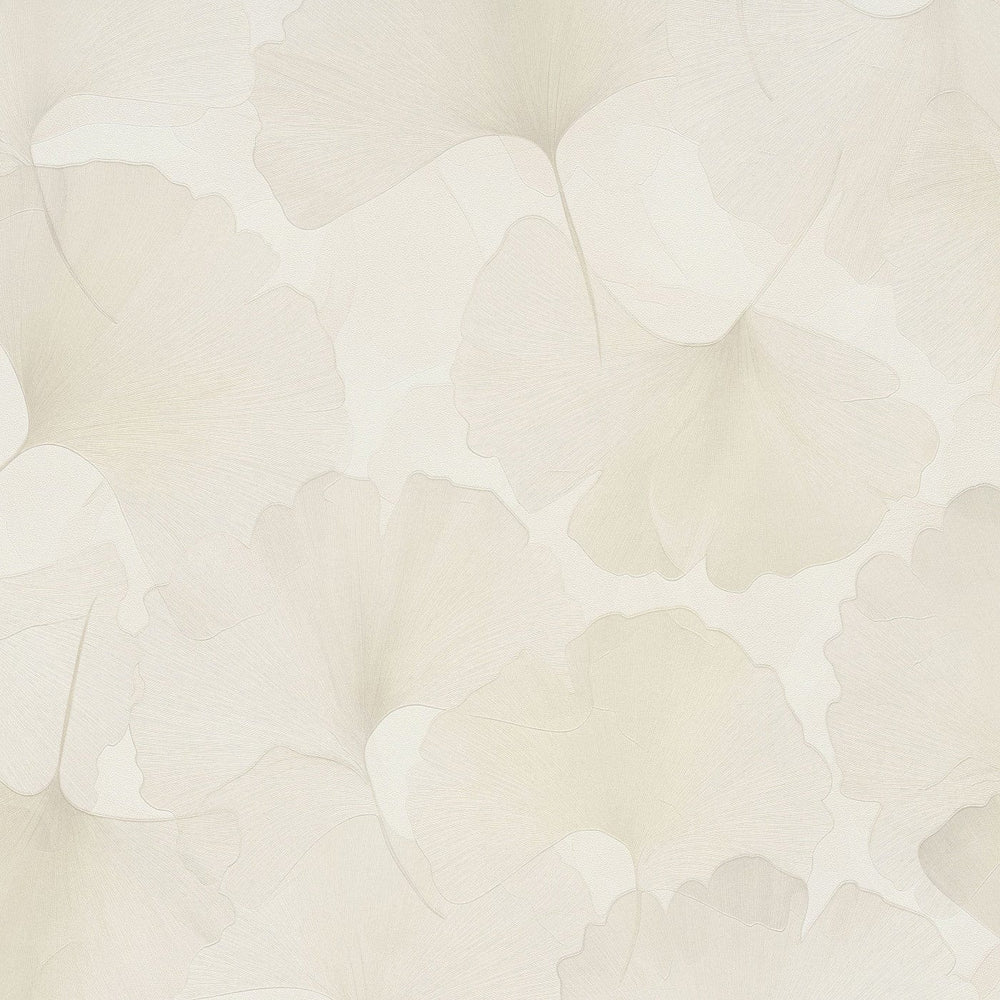 ERISMANN tapetes 3774746: Ginkgo lapas, krēmkrāsa Erismann