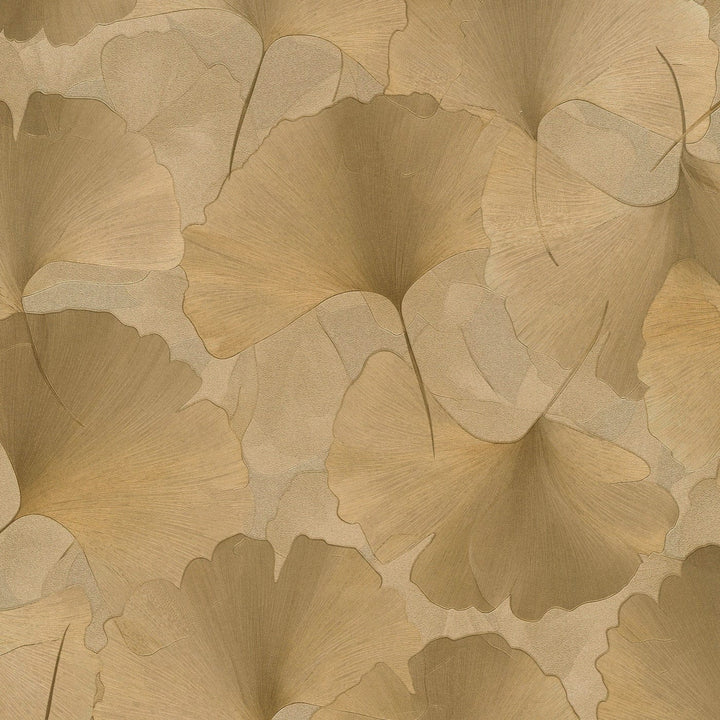 ERISMANN tapetes 3774766: Ginkgo lapas, zelta Erismann