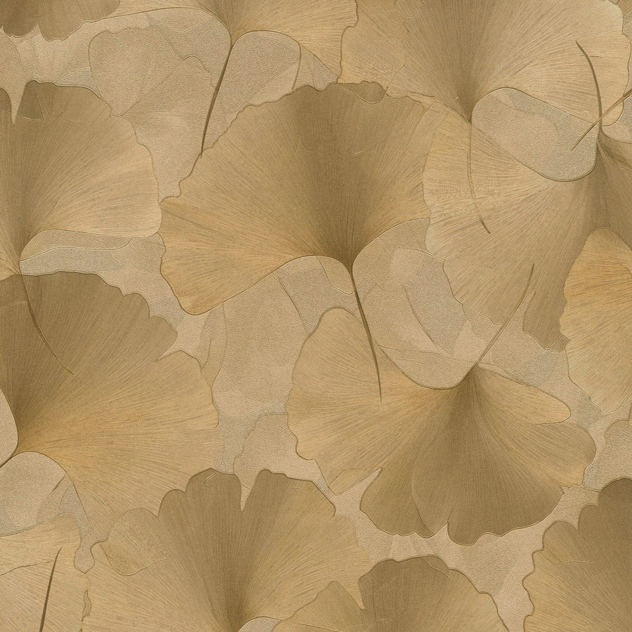 ERISMANN tapetes 3774766: Ginkgo lapas, zelta Erismann