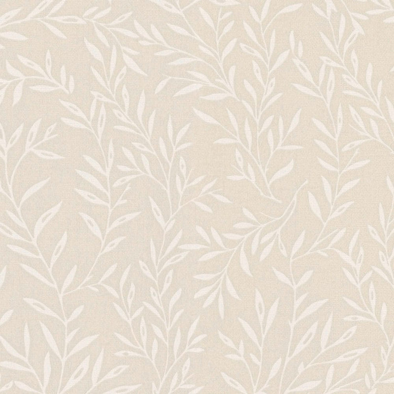 Country wallpaper with delicate leaves: beige - 1373114 AS Creation