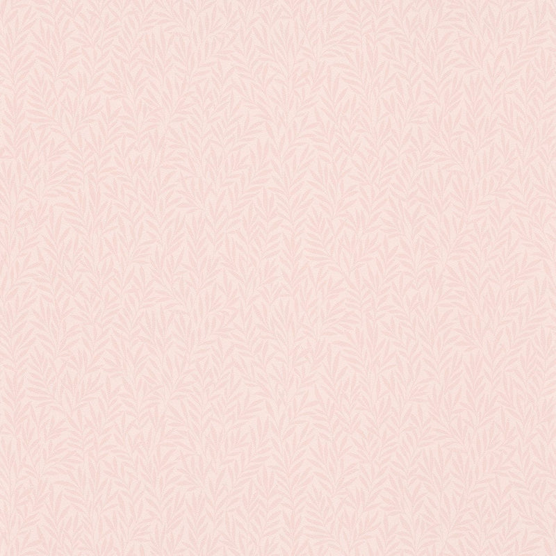 Wallpaper with fine leaves in pink, 756015 Erismann