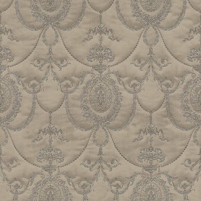 Wallpaper with delicate embroidery and baroque ornament, brown, RASCH, 2132746 RASCH