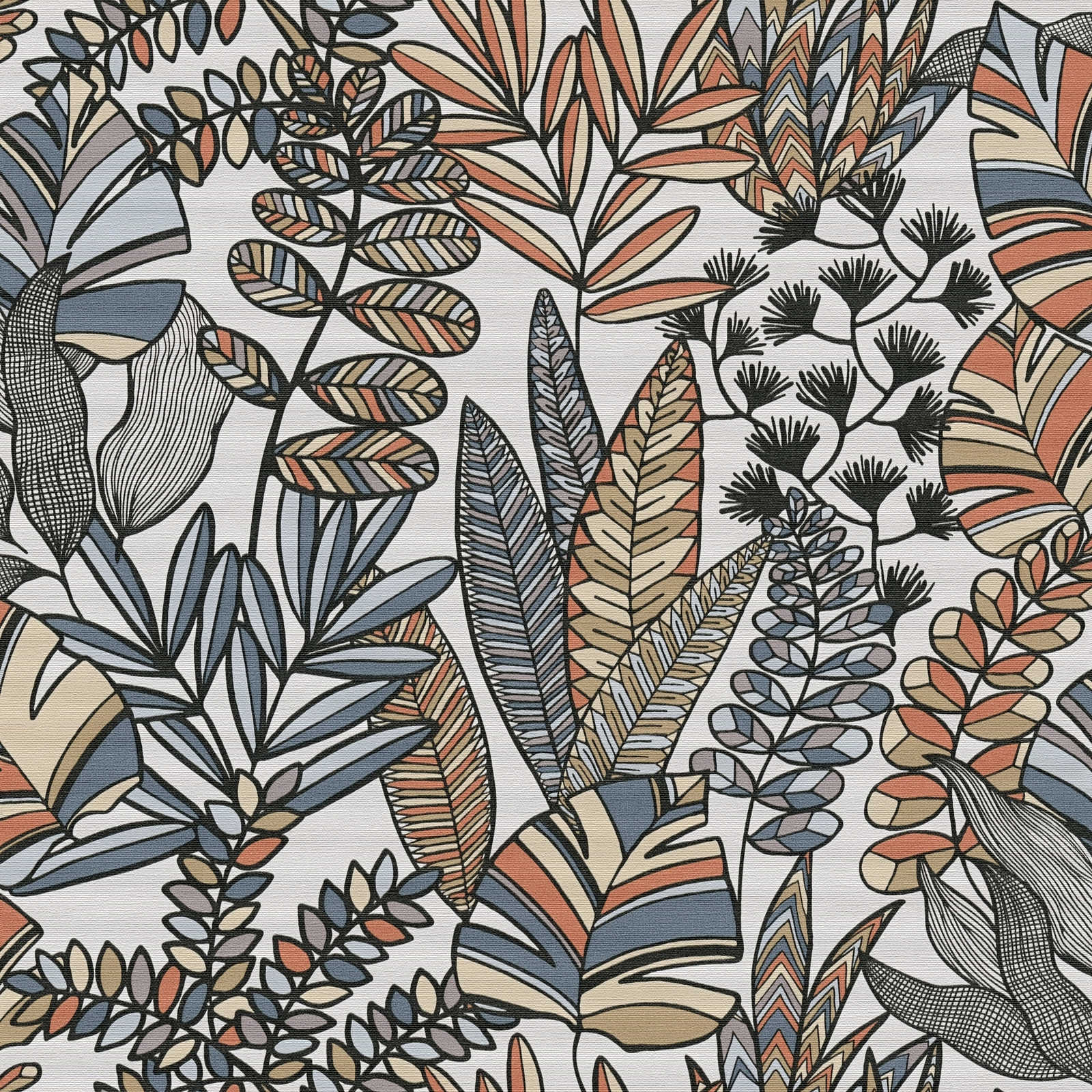 Akcenta tapetes guļamistabai ar spilgtām krāsām džungļu stilā, 1373450 AS Creation