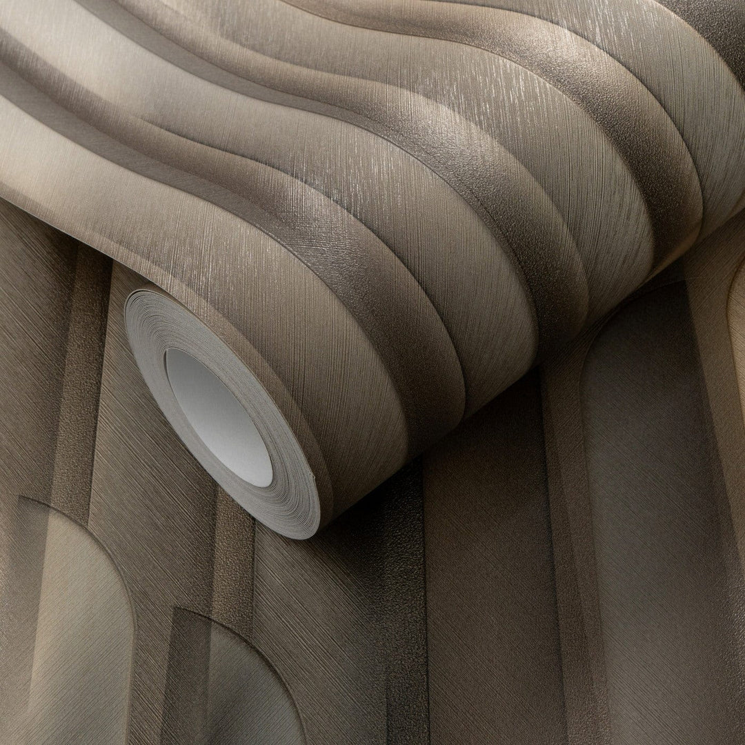 ERISMANN tapetes 3775113: Brūna/zelta/taupe Erismann