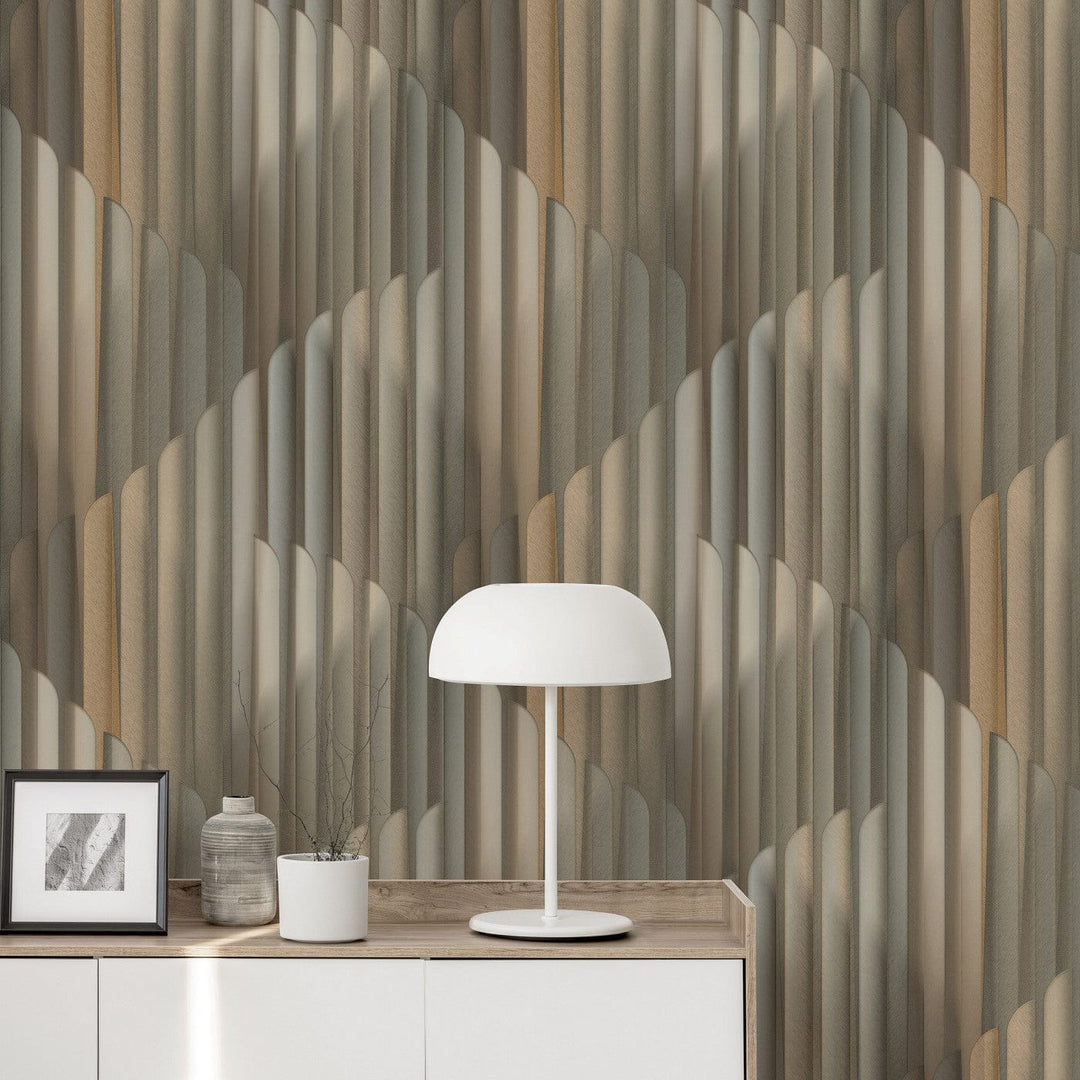 ERISMANN tapetes 3775113: Brūna/zelta/taupe Erismann