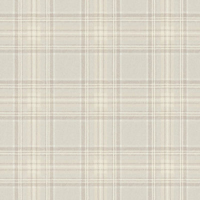 Wallpaper with tartan pattern: beige, RASCH, 2031544 RASCH