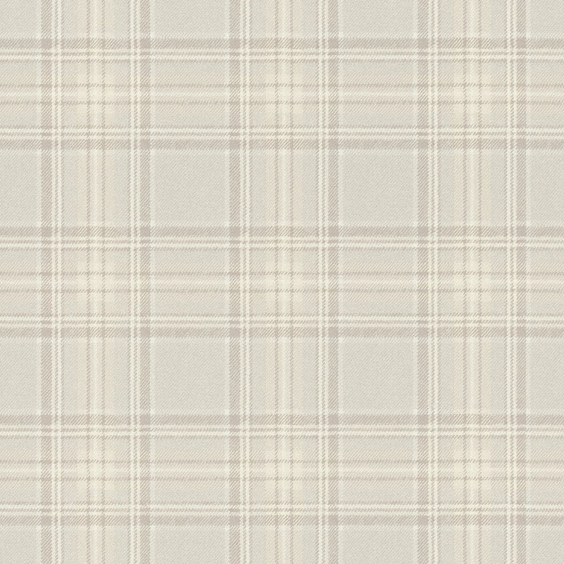 Wallpaper with tartan pattern: beige, RASCH, 2031544 RASCH