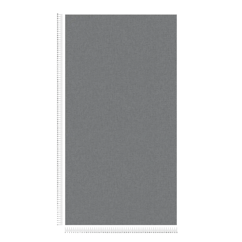 Wallpaper with textile texture - anthracite, grey, 1406410 AS Creation