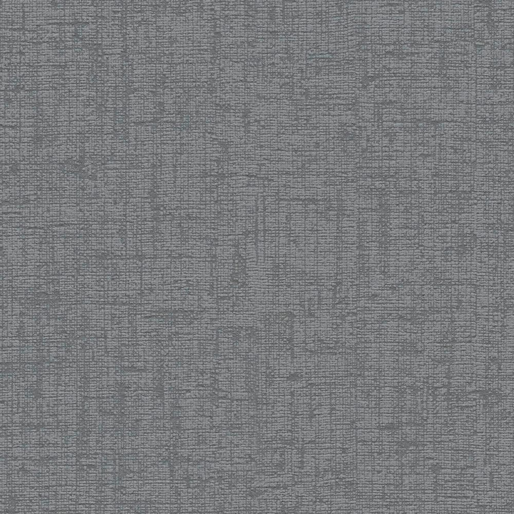 Tapetes guļamistabai ar tekstila faktūru - antracīta, pelēka, 396552 AS Creation