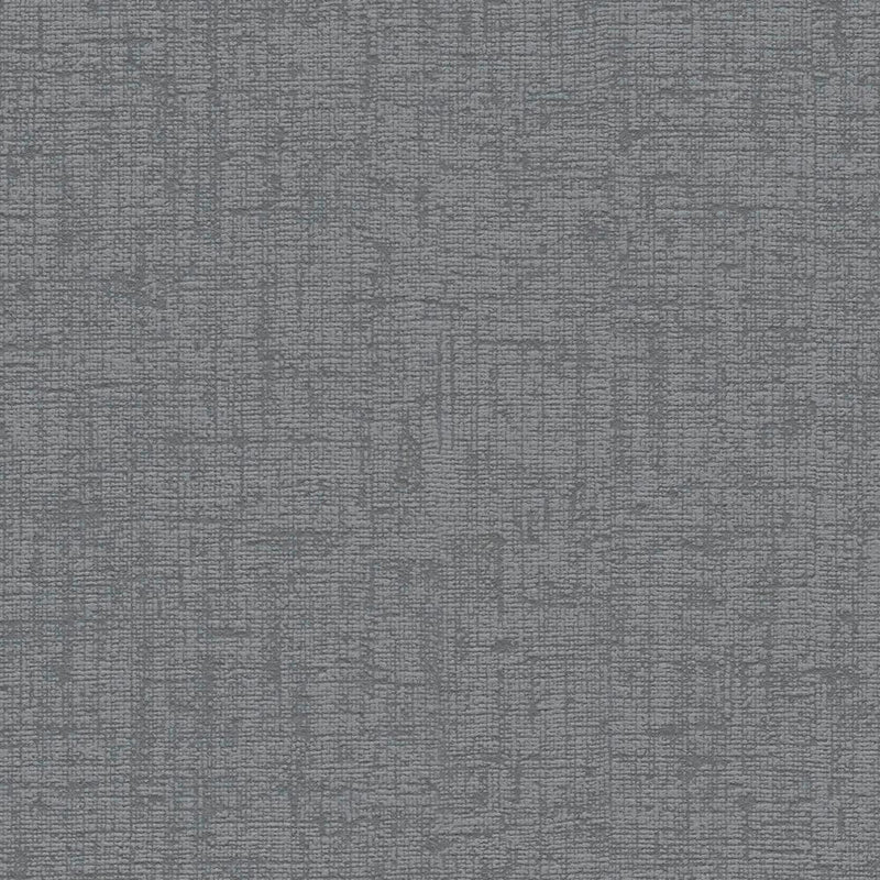 Wallpaper with textile texture - anthracite, grey, 1406410 AS Creation