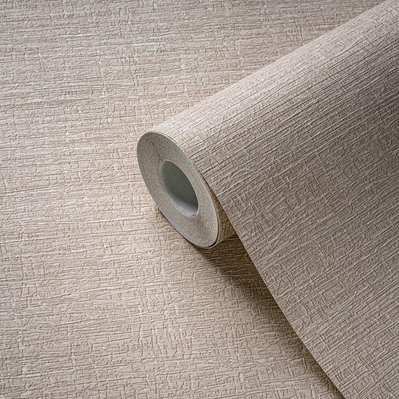 Wallpaper with textile look and light texture in beige, 1406303 AS Creation