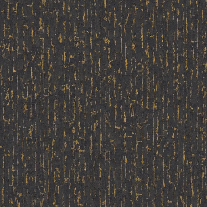 Tapetes ar teksturētu auduma izskatu - melnā, zeltā krāsā - 786667 AS Creation